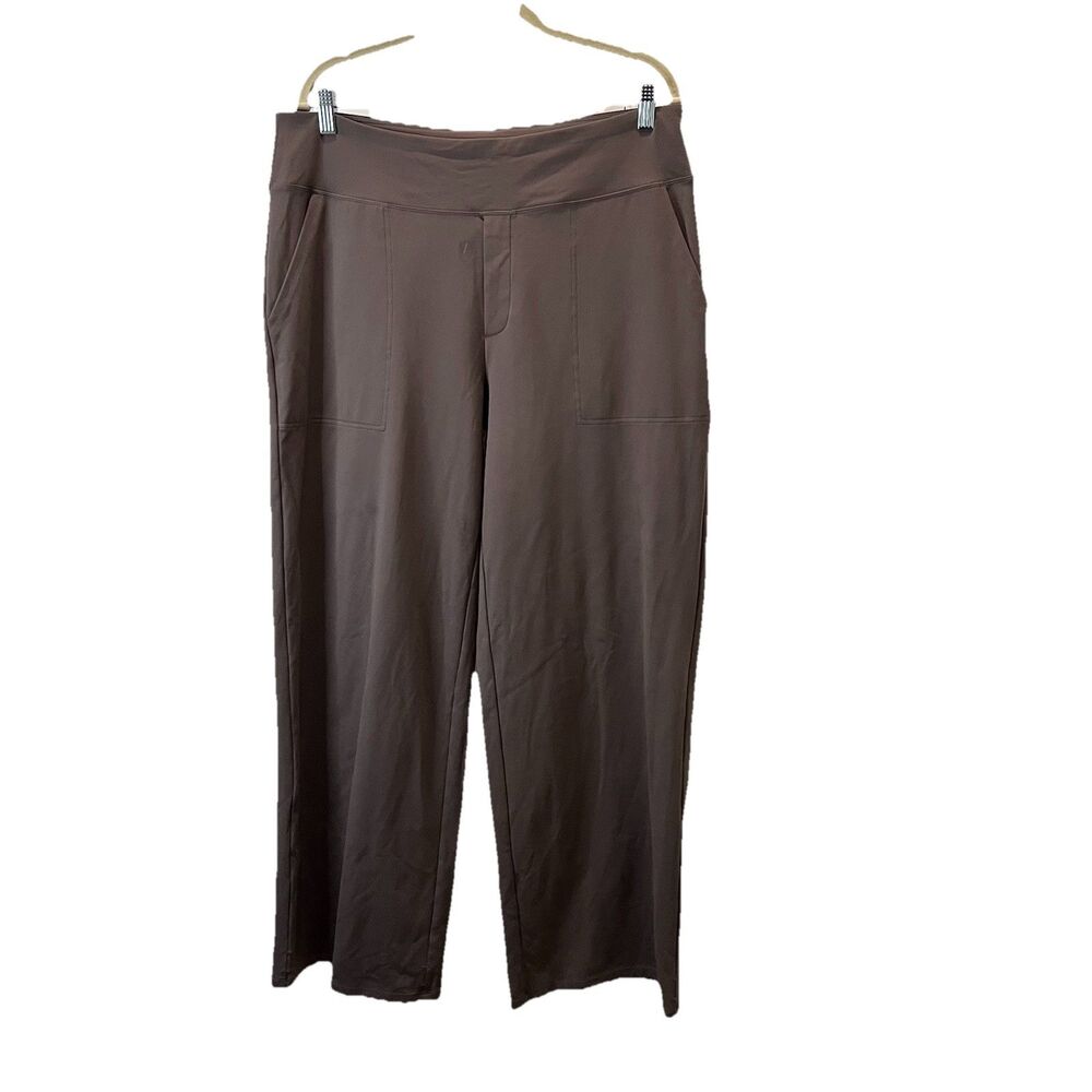 G4Free Women’s Pants Gray Wide Leg Pull On Business Casual Trousers Stretch 2XL